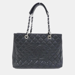 Chanel: Чёрная сумка-шоппер 