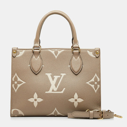 Louis Vuitton: Бежевая сумка-шоппер 