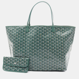 Goyard: Зелёная сумка-шоппер 