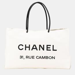 Chanel: Белая сумка-шоппер 