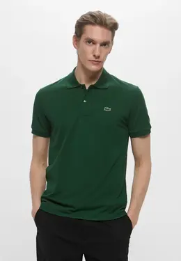 Lacoste: Зелёное поло 