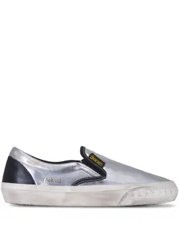 Golden Goose: Серебристые кроссовки 