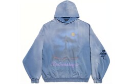 Balenciaga: Синяя толстовка 