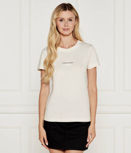 Calvin Klein Jeans: Бежевая футболка 