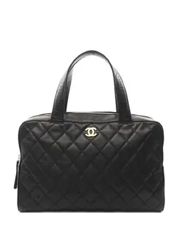 CHANEL Pre-Owned: Чёрная сумка-шоппер 