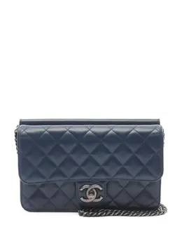 CHANEL Pre-Owned: Голубая сумка 