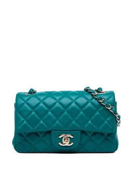 CHANEL Pre-Owned: Голубая сумка через плечо 