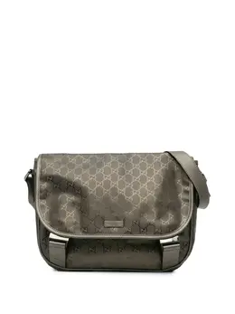 Gucci Pre-Owned: Серебристая сумка через плечо 