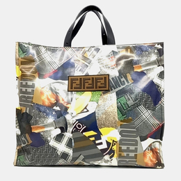 Fendi: Многоцветная сумка-шоппер 