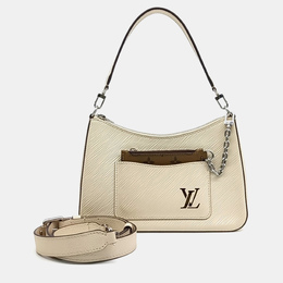 Louis Vuitton: Белая сумка  Épi
