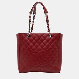 Chanel: Красная сумка-шоппер 