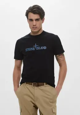 Stone Island: Чёрная футболка 