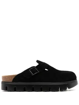 Birkenstock: Чёрные сабо  Boston