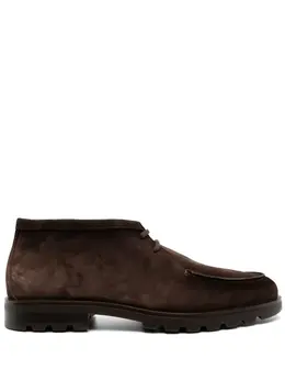 Santoni: Коричневые ботинки 