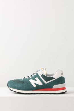 NEW BALANCE: Зелёные кроссовки  574