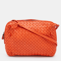 Bottega Veneta: Оранжевая сумка  Intrecciato