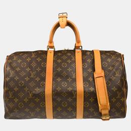 Louis Vuitton: Коричневая сумка  Keepall