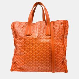 Goyard: Оранжевая сумка-шоппер 