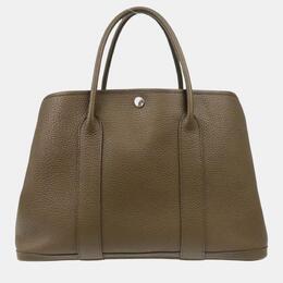 Hermes: Коричневая сумка-шоппер 