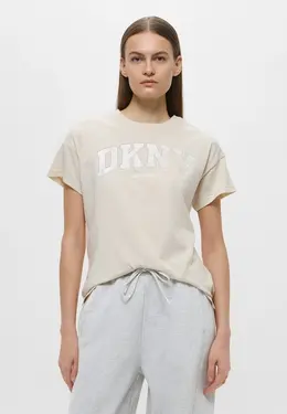 DKNY: Бежевая футболка 