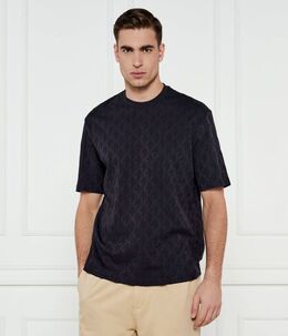 Armani Exchange: Синяя футболка 