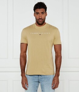 Tommy Jeans: Бежевая футболка 