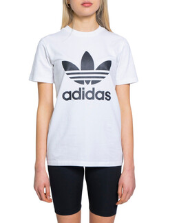 Adidas: Белая футболка 