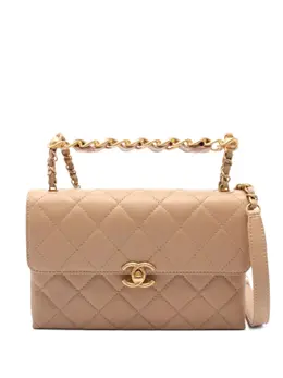 CHANEL Pre-Owned: Бежевая сумка 