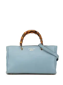 Gucci Pre-Owned: Голубая сумка-шоппер 