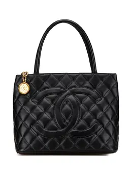 CHANEL Pre-Owned: Чёрная сумка-шоппер 