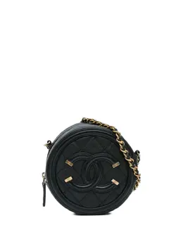 CHANEL Pre-Owned: Чёрная сумка через плечо 