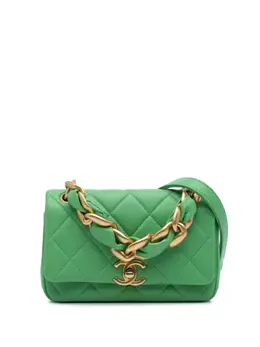 CHANEL Pre-Owned: Зелёная сумка 