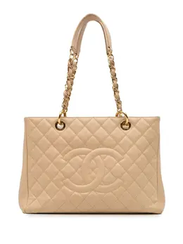 CHANEL Pre-Owned: Коричневая сумка-шоппер 