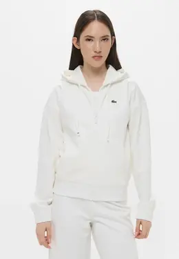 Lacoste: Белая толстовка 