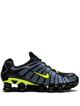 Nike: Голубые кроссовки  Shox TL