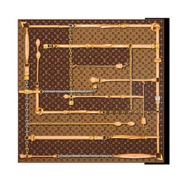Louis Vuitton: Коричневый шарф 