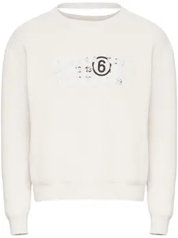MM6 Maison Margiela: Белый свитшот 