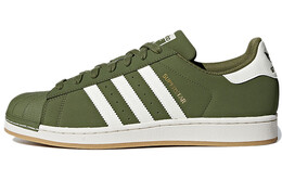 Adidas: Зелёные кроссовки  Superstar