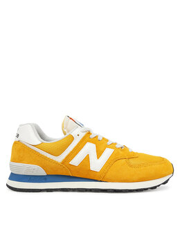New Balance: Жёлтые кроссовки 