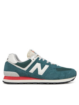 New Balance: Зелёные кроссовки 