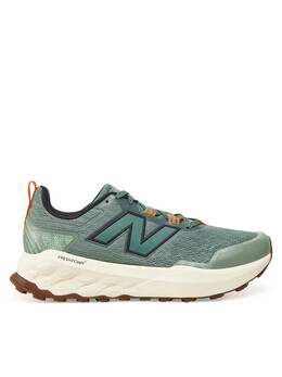 New Balance: Зелёные кроссовки 
