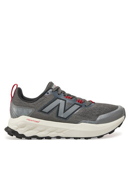 New Balance: Серые кроссовки 