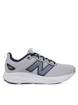 New Balance: Серые кроссовки 