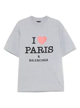 Balenciaga: Футболка  Paris с коротким рукавом