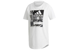 Adidas: Белая футболка 