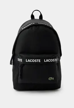 Lacoste: Чёрный рюкзак 