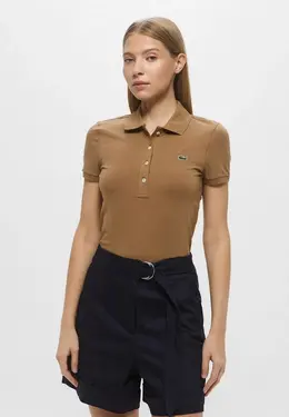 Lacoste: Коричневое поло 