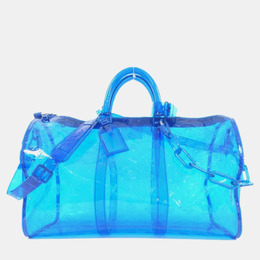 Louis Vuitton: Голубая сумка  Keepall