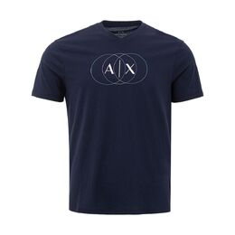 Armani Exchange: Синяя футболка 
