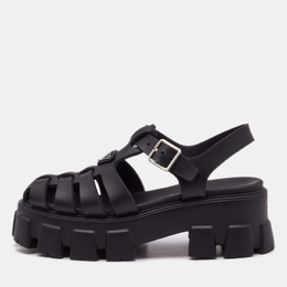Prada: Чёрные сандалии 
